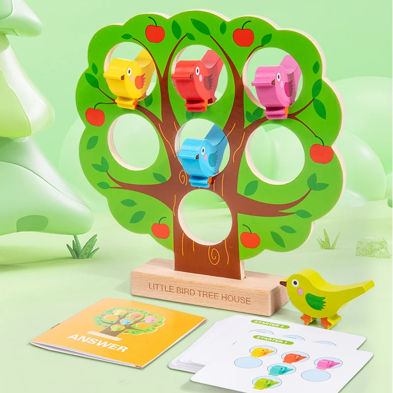 Jogo De Quebra-cabeça Casinha De Pássaros De Madeira Para Educação Infantil