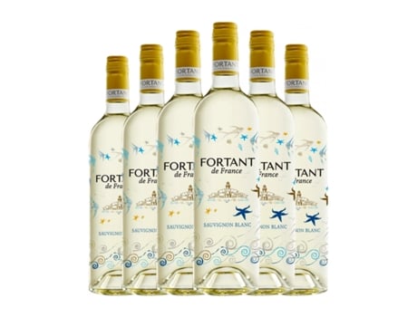 Vinho branco FORTANT DE FRANCE Serigrafiert Sauvignon Branca Vin de Pays d'Oc (0.75 L - 6 Unidades)