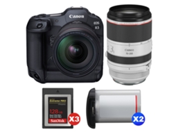 Eos R3 + Rf 24 70mm F/2.8 L Is Usm + Rf 70 200mm F/2.8 L Is Usm + 3 Sandisk 128gb Extreme Pro Cfexpress Type B + 2 Canon L + Ebook Pricedirect CANON