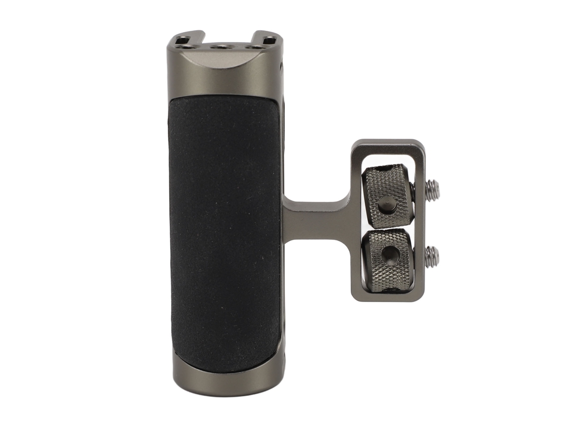 Mango De Lado Para Jaula De Cámara Universal Aluminio Silicona Ajustable Con Tornillo 1/4 Y Cold Shoe Montura Verde Oscuro