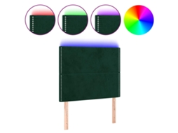 Cabeceira de Cama com Led Veludo Verde Escuro MAISON EXCLUSIVE (100x5x118 cm)