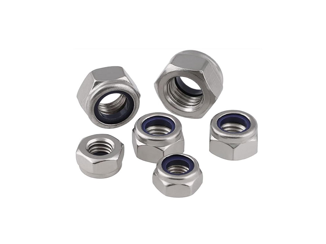 Porca De Segurança Em Aço Inoxidável Com Inserto, 2 5 10 25 Peças Porca Sextavada Nylock Em Aço Inoxidável E Carbono M2