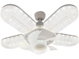 Luminária De Teto Com Ventilador - Lâmpada Led Efeito Cristal 30 Cm