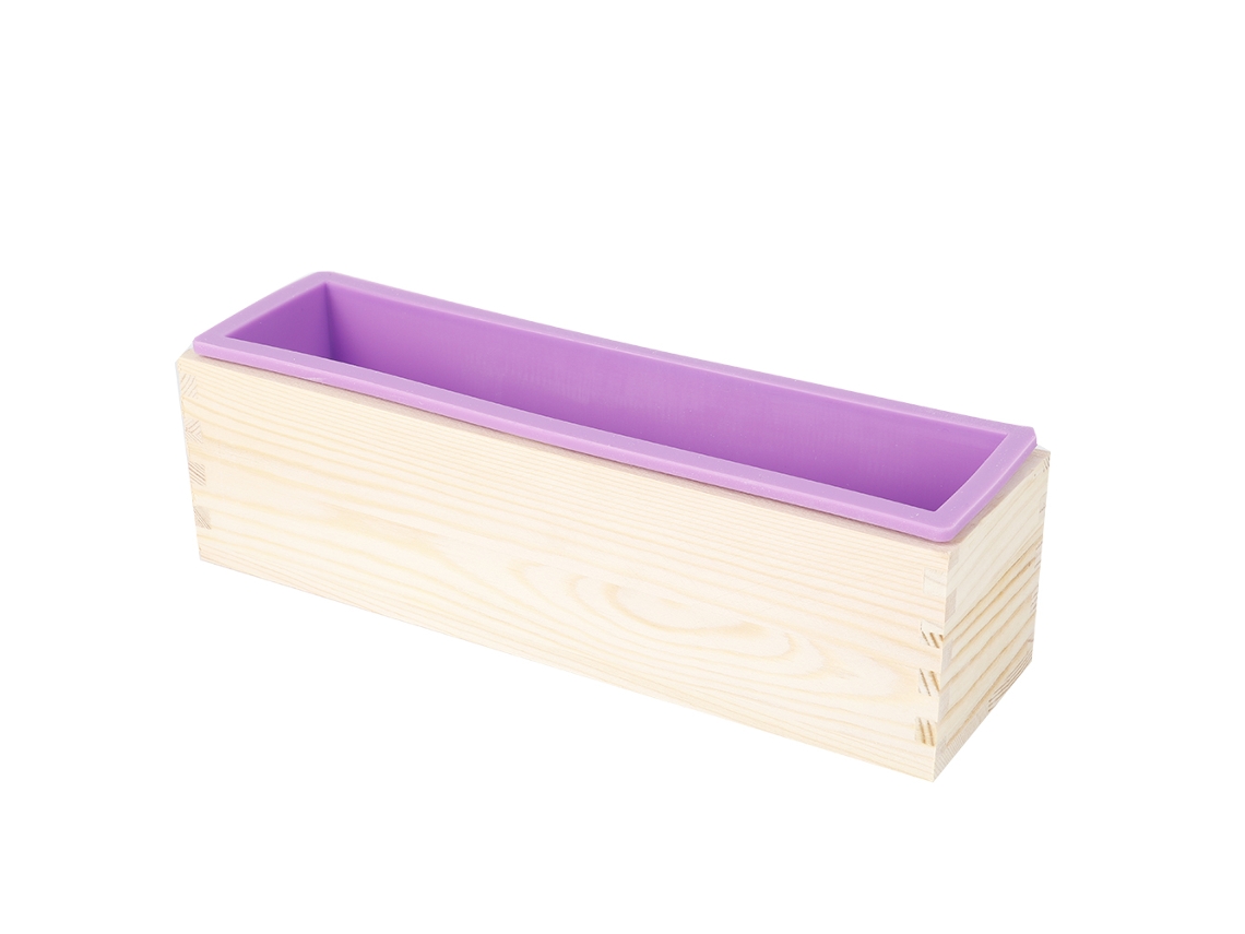 Molde De Silicona Rectangular 900ml Para Jabón Diy Herramienta Para Pasteles Helados Chocolate Morado