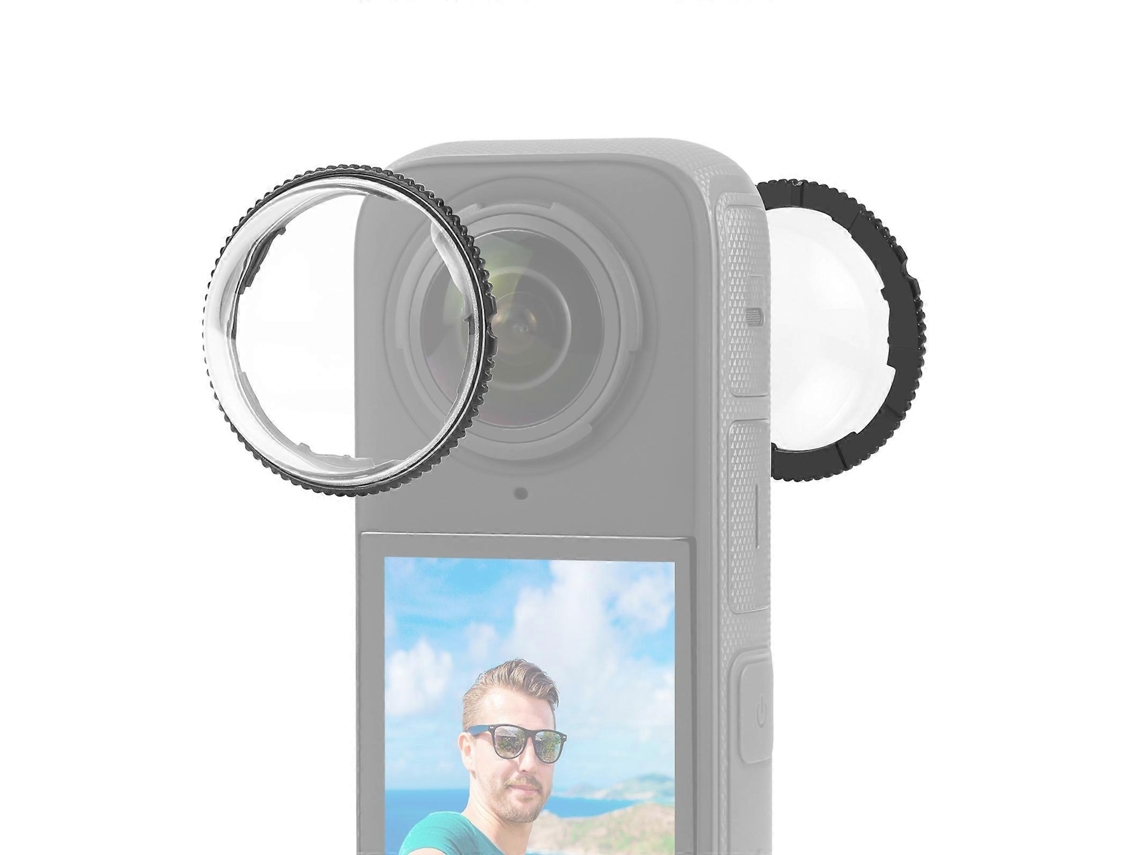 Capa Protetora Transparente Para Lente Giratória Puluz Da Insta360 X4.
