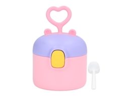 Recipiente Portátil Para Leite Em Pó, 250 Ml, Em Pp De Qualidade Alimentar, Com Medidor De Nível, Vedação De Silicone E Colher Dosadora, Rosa