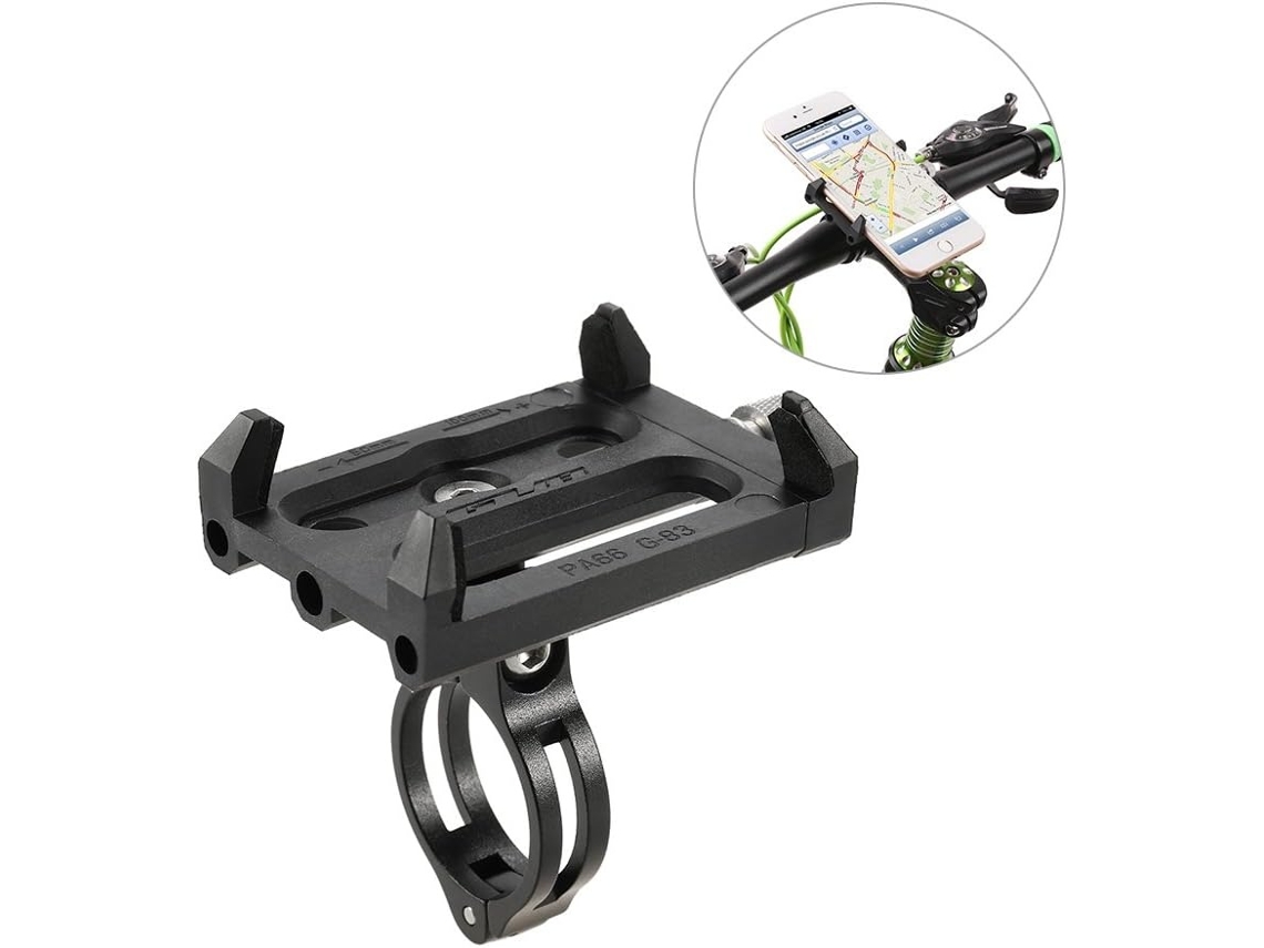 Lurelia Suporte Para Telemóvel De Bicicleta, Em Alumínio, Cor Preto, Para 3,6 A 6,2 Polegadas