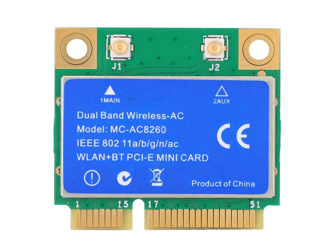 Placa De Rede Sem Fio Banda Dupla 1200m Mini Pci-e, Suporte 2.4ghz/5ghz.
