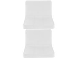 Prateleira Flutuante De Plástico Showeroro Para Banheiro, 2 Peças, Com Adesivo Para Fixação Na Parede, Ideal Para