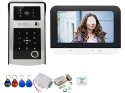 Interfone Ip Wifi Sonnette Vídeo Inteligente Empreinte Digitale Et Mot de Passe Rfid SFUSHOS