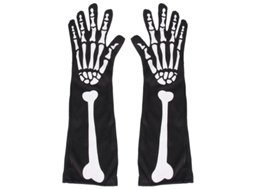 1 Par de Luvas de Esqueleto para Decorações de Halloween ALLINLESS
