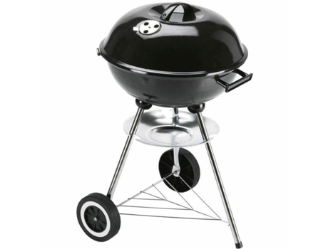 Barbecue LANDMANN com Tampa e Rodas Preto 49x45x73 cm