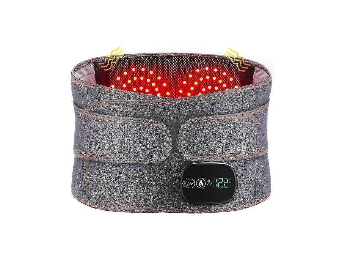 Cinto de Massagem Aquecimento Recarregável com Compressa Quente e Controlador Terapia Luz Vermelha GOKOCO