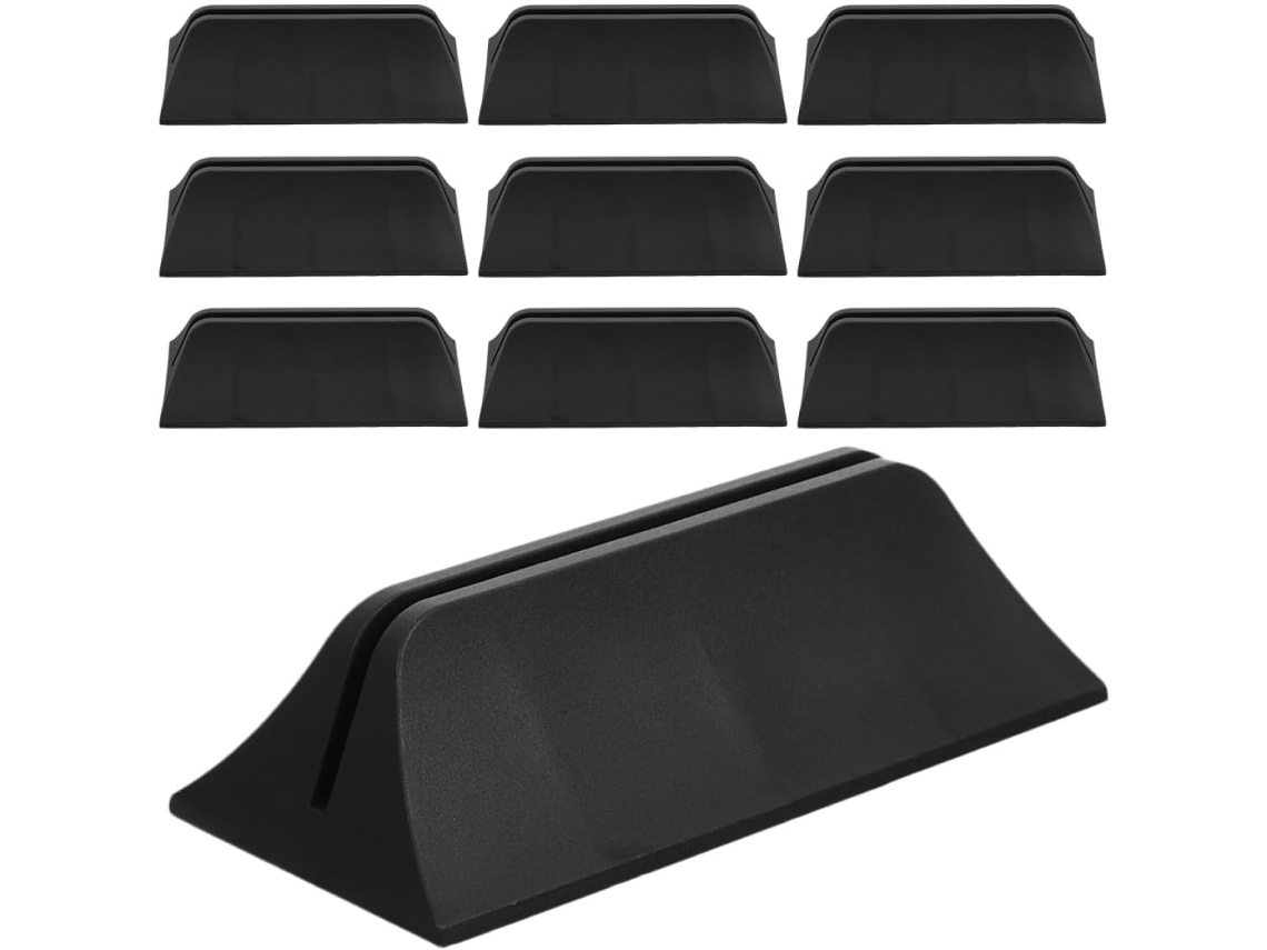 Fomiyes 10-presilhas Ajustáveis De Plástico Preto Para Divisórias Mesa, Suporte Estável Para Painéis De Privacidade