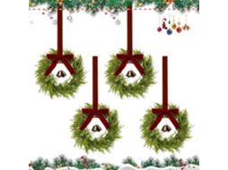 Guirlanda de Natal 4 Pe as Decora o R Stica para Casa Campo Guirlandas Pequenas Arm Rios Cozinha com La Vermelho Porta VAYOTOY