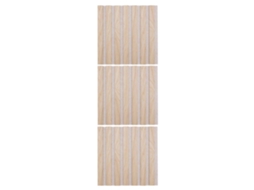 Conjunto De 3 Painéis Decorativos 'colva' Da Well Home, 30x30cm, Em Mdf Bege.