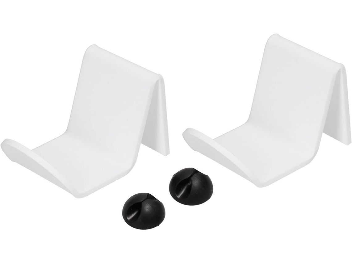 Conjunto De 2 Suportes Para Controle De Jogos Fdit, Suporte Em Acrílico Branco Com Clipe Para Cabo, Para Guardar