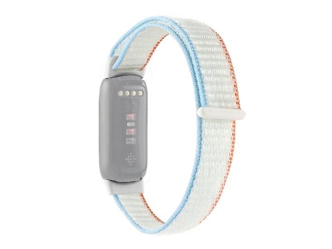Pulseira De Relógio Lurelia Para Fitbit Luxe Nylon Loop Branco