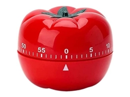 Timer mecânico de 60 minutos, tomate decorativo para cozinha, sem bateria, com alarme alto | S/MARCA