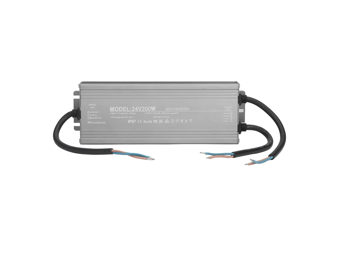 Fonte de Alimentação IP67 200w 24v 8.3a para Led | S/MARCA