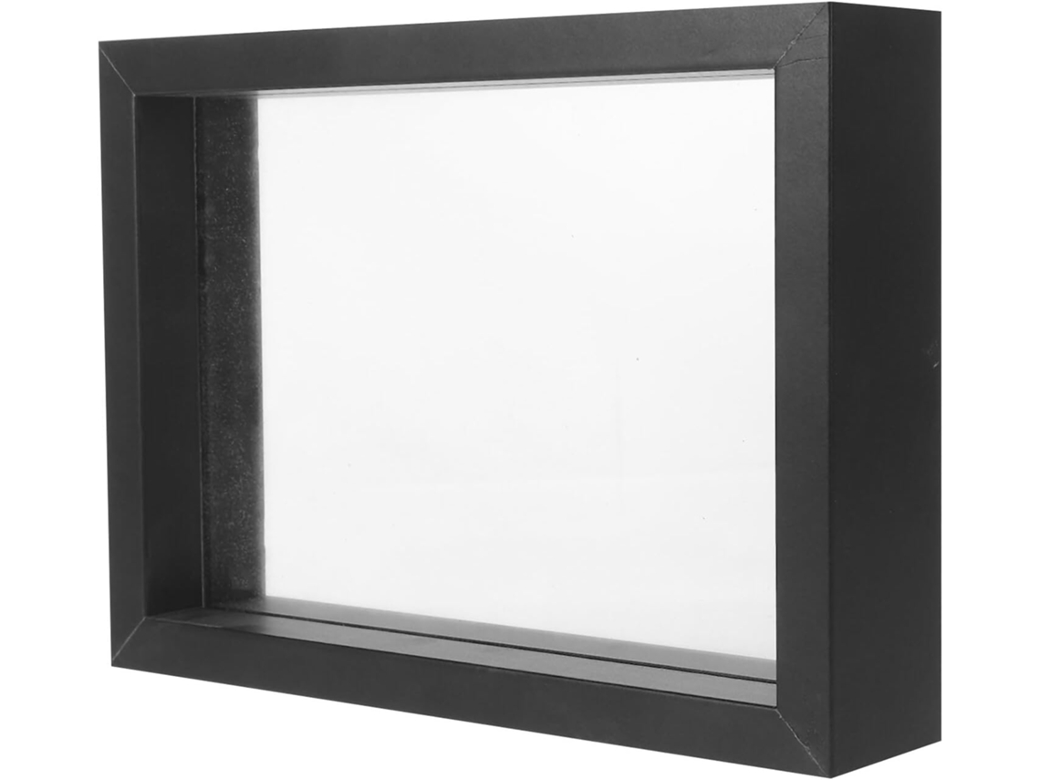 Porta retratos Duplo de 7 Polegadas, Preto, Flutuante para Mesa. CHABERLU