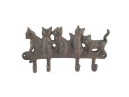Bengaleiro de Parede SIGNES GRIMALT Gatos Ferro Fundido 3x14,5x27 cm