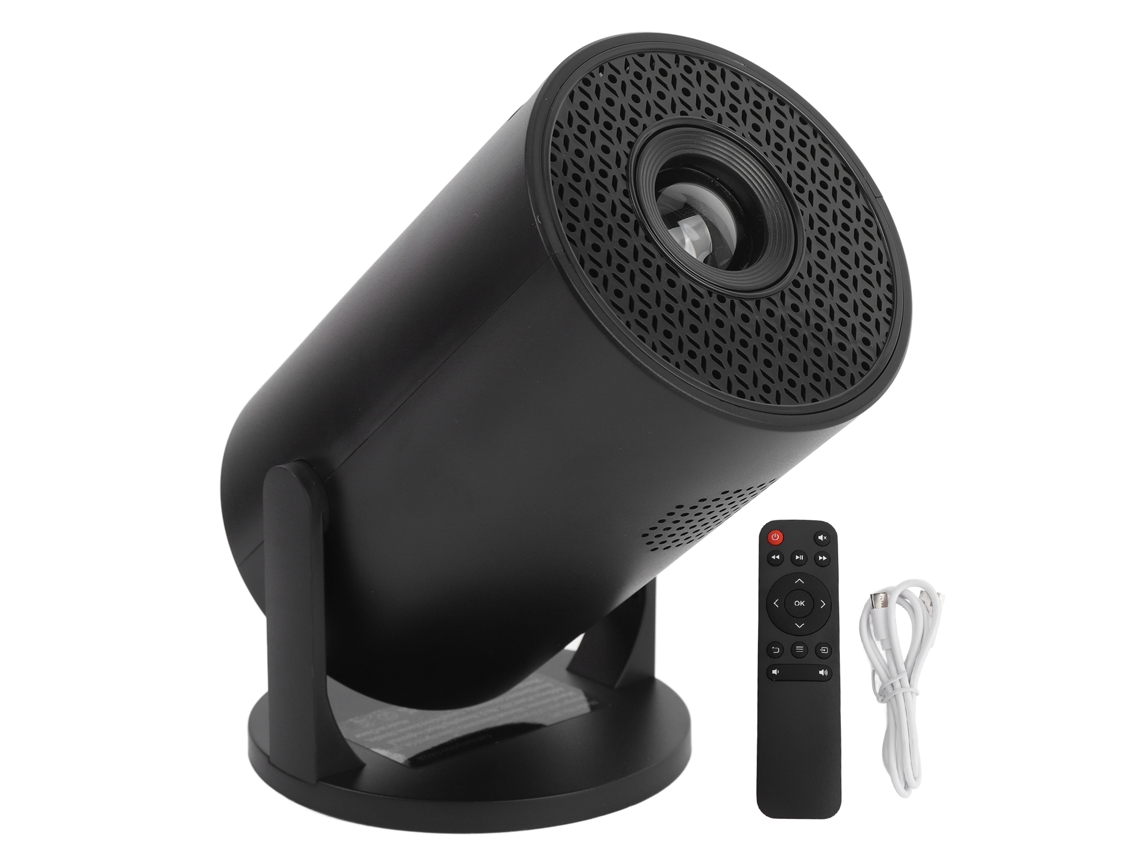 Projetor portátil 1080p com conexão wireless, ângulo ajustável de 270°, para filmes, dispositivos TV stick e smartphones Android | S/MARCA