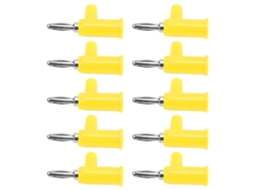 10 Peças Conector Banana Empilhável 4mm Latão Sem Solda Para Acessórios De Segurança Amarelo