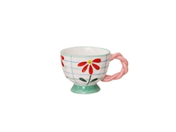Caneca de Cerâmica Pintada À Mão com Relevo para O Pequeno-Almoço Caneca de Café de Grande Capacidade e Bonita