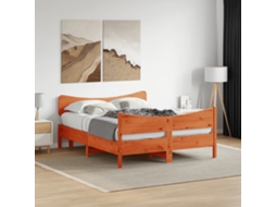 Vidaxl Cama Sem Colchão 150x200 Cm Madeira Pinho Maciça Castanho-mel