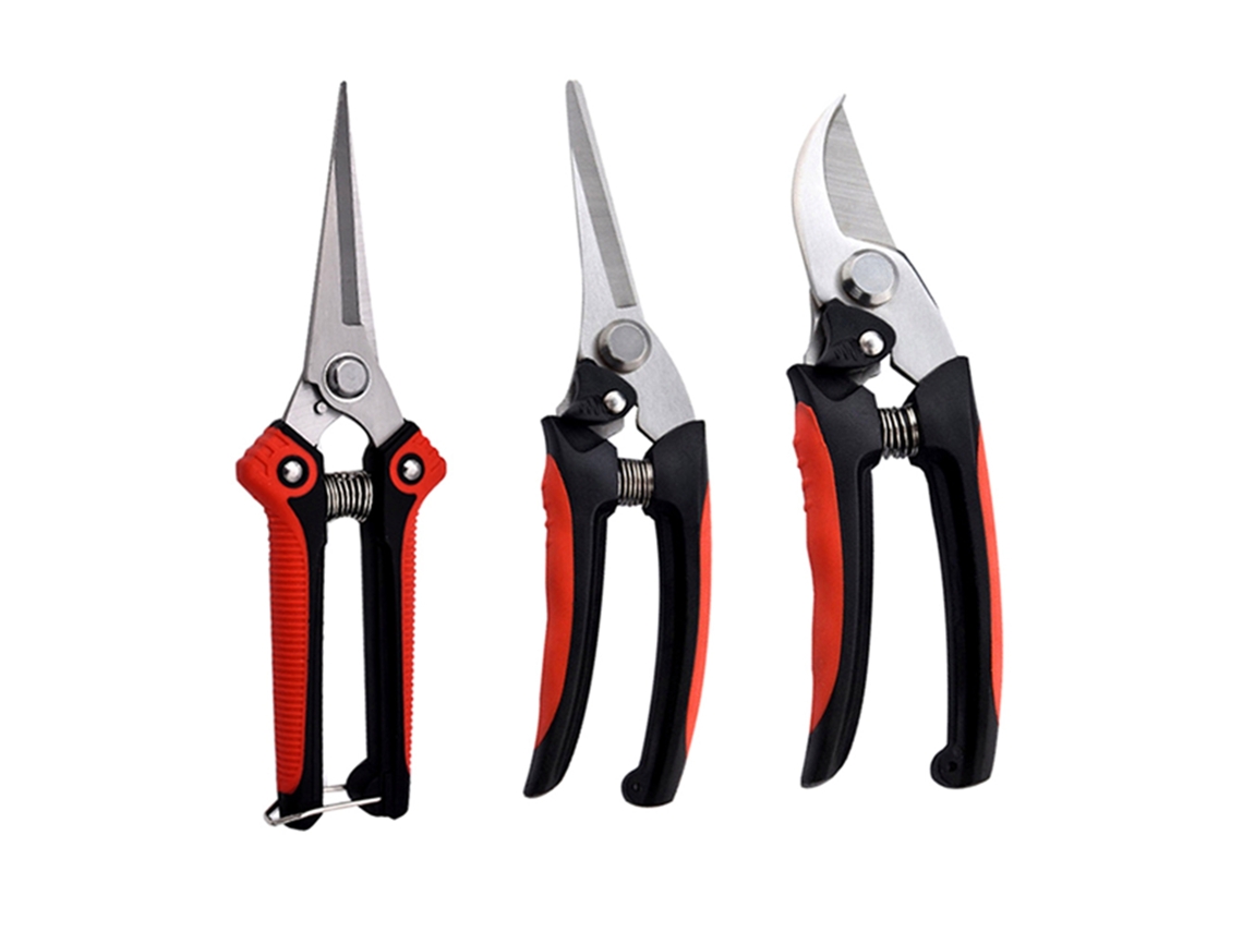3 Tesouras De Podar Para Jardim, Cortadores De Ramos Manuais, Secateurs De Aço Inoxidável, Ferramentas De Jardinagem