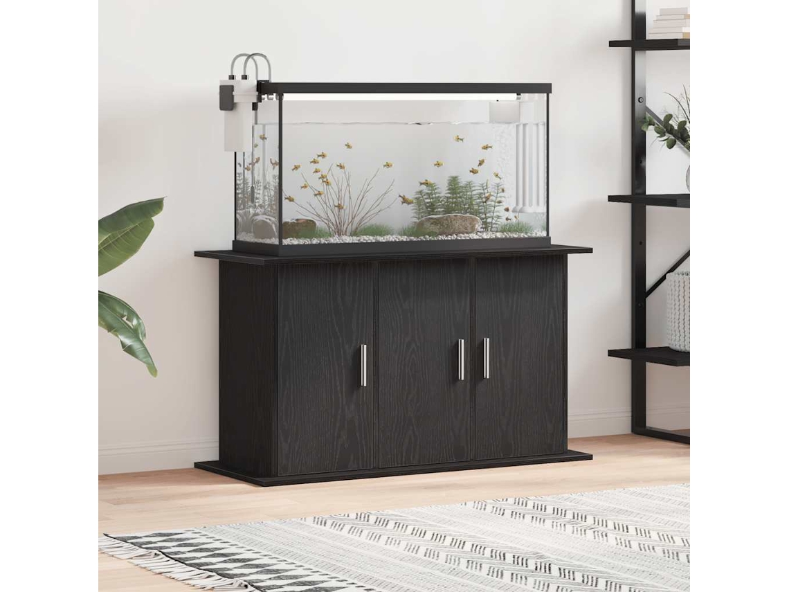 Vidaxl Suporte Para Aquário Carvalho Preto 101x41x58 Cm Madeira Projetada