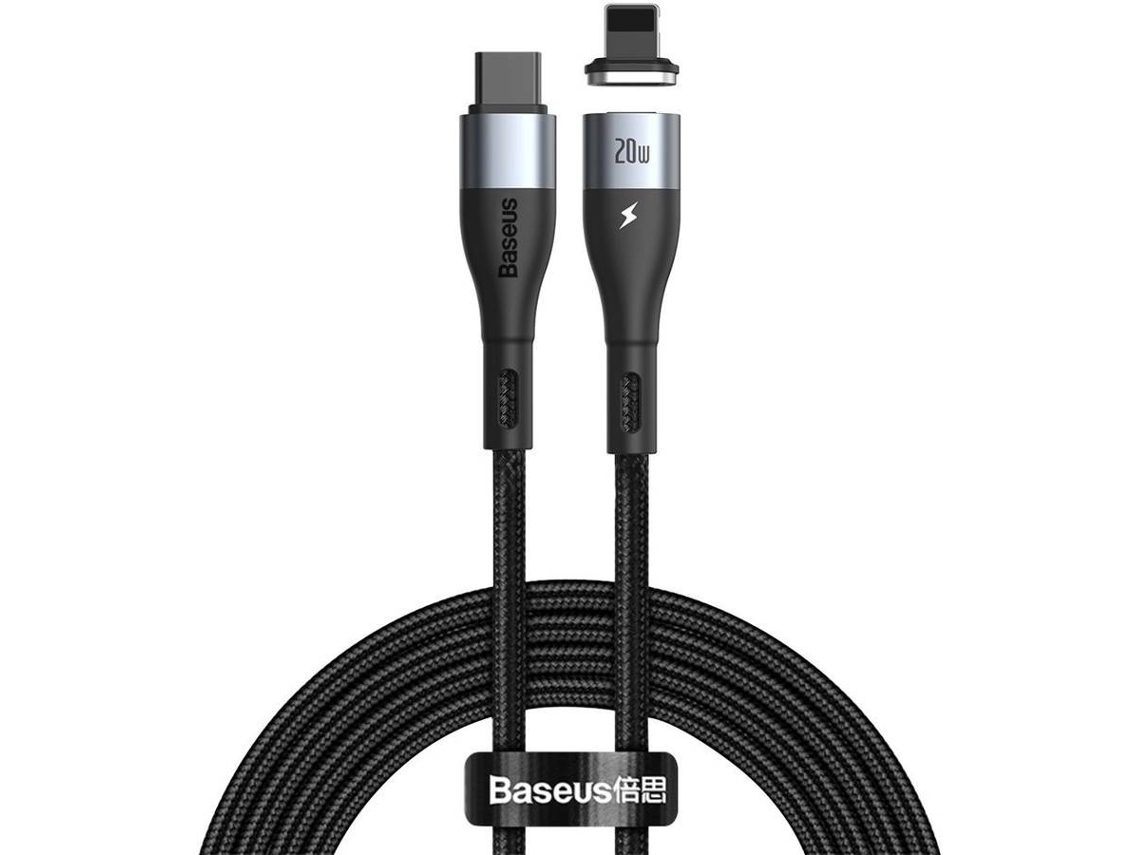 Cabo BASEUS Magnético (Lightning - 2m - Preto)