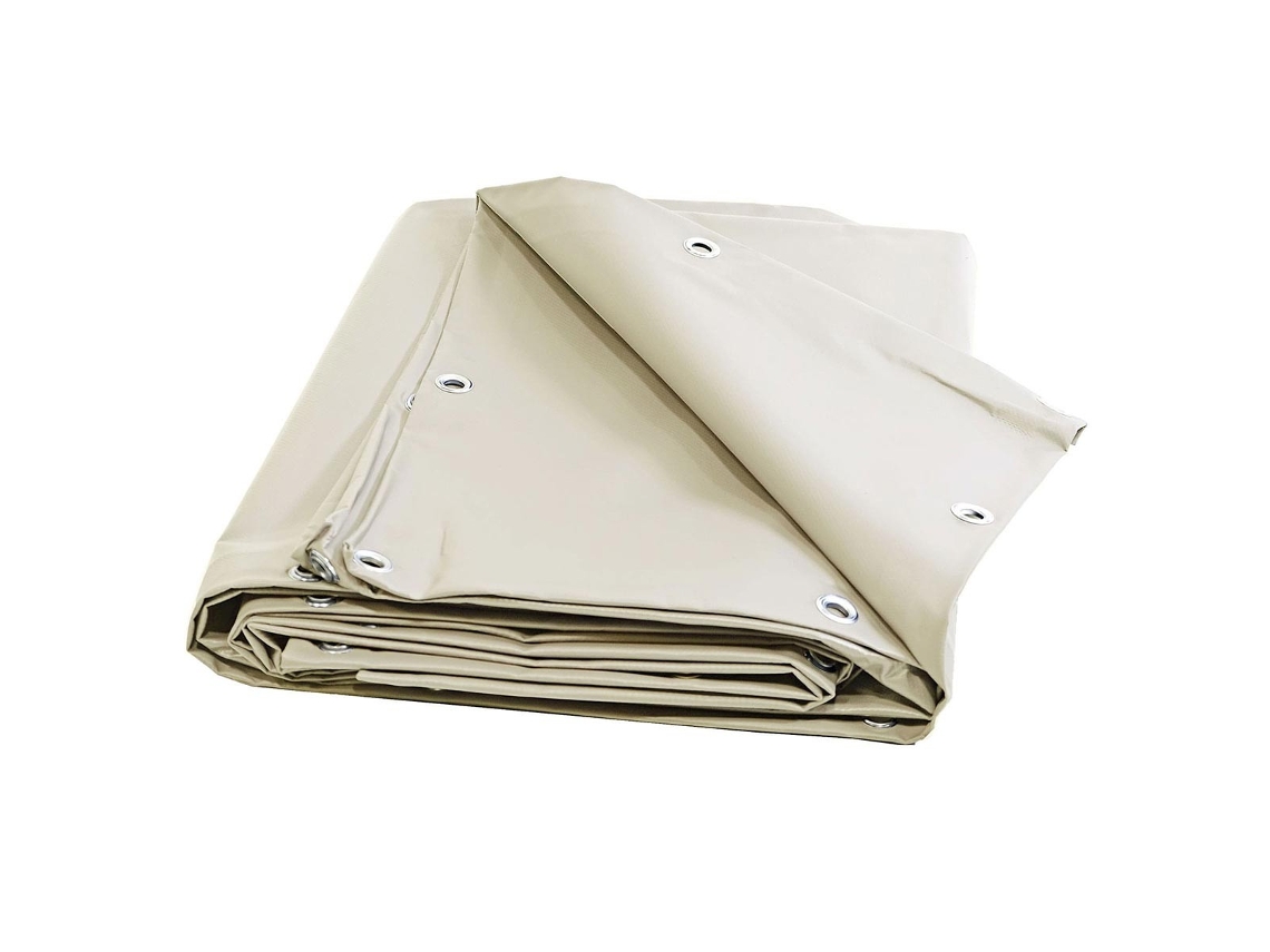 Lona para garagem Marfim efeito resistente ao calor 4x6 m TECPLAST 680CP2 - Impermeável