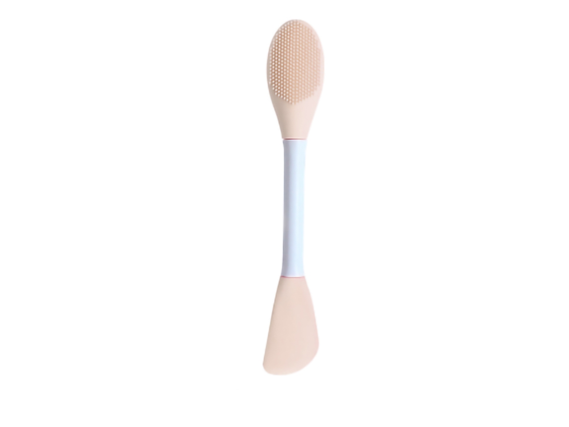 Pincel E Aplicador De Máscara Facial De Borda Dupla Com Cabo Ergonômico E Cabeça Desmontável