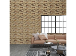Conjunto 10 Painéis De Parede 3d Vidaxl Castanho Poliestireno (100 X 50 Cm)