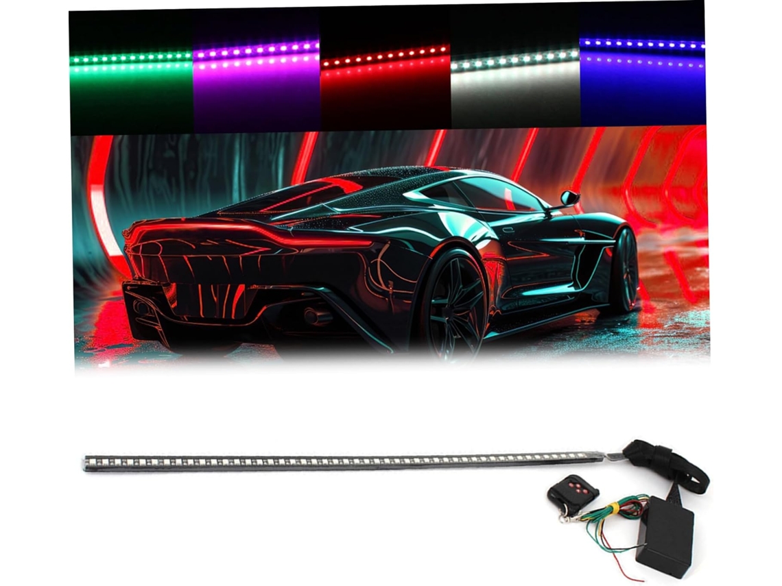 Luzes Estroboscópicas Para Carro, 7 Cores, 48 Leds Rgb, Barra De Luz À Prova D Água 22 Polegadas Para Caminhões Com