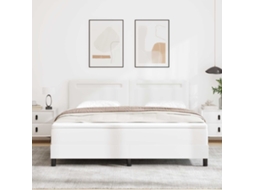 Vidaxl Cama Box Com Colchão Branco 180 X 200 Cm Couro Sintético