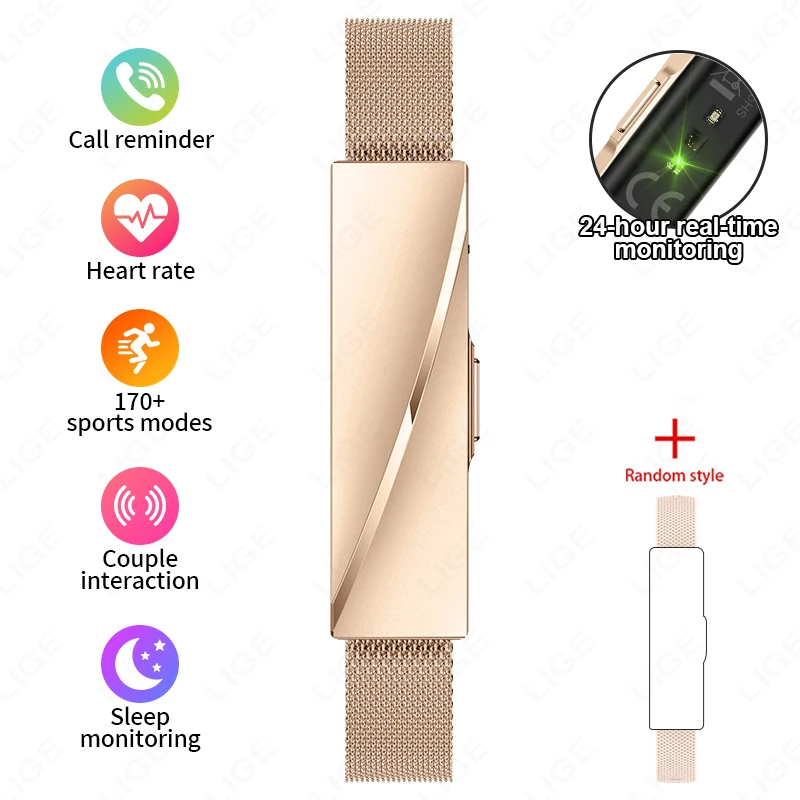 Smartwatch MDUG sem tela, Monitor de frequência cardíaca, Esportes, Resistente à água até 1 atm