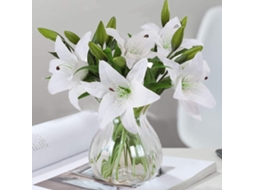 Conjunto de 5 Flores Artificiais Brancas BRILVIBERA