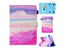 Capa de couro universal Webake com costura colorida para tablet
