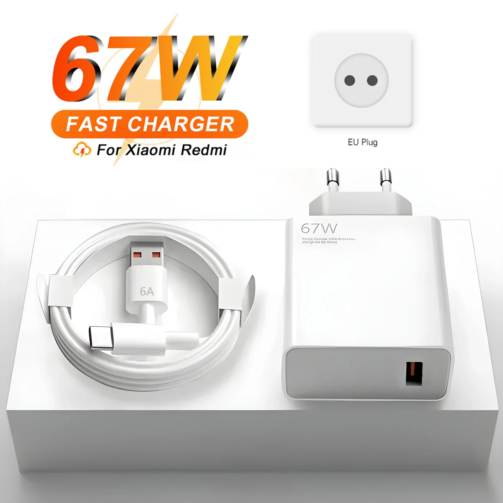 Cabo De Carregamento Usb Tipo C De 6a 67w (padrão Europeu, 1,5 M) Para Xiaomi