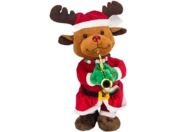 Figura Navideña De Ciervo Bailando Y Cantando Juguete Eléctrico Regalo Divertido Para Niños Suministros De Fiesta De Navidad