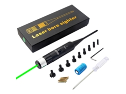Business Kit de Mira de Bore com Luz Verde e Botão Grande Switch para Calibres 0.177 a 0.50 com 9 Adaptadores | S/MARCA
