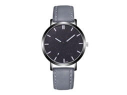 Reloj Casual De Moda Para Hombres Zhoulianfa De Cuarzo Con Correa De Cuero Gris