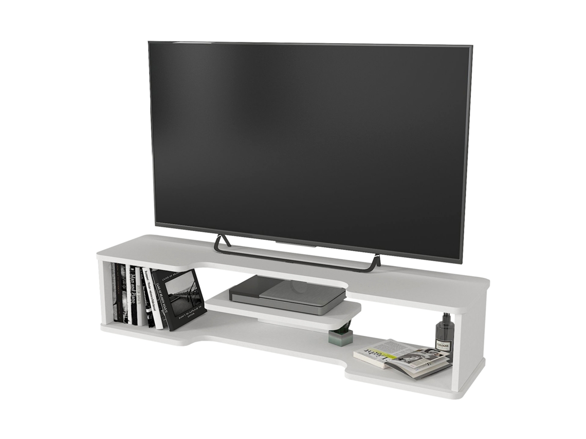 Prateleira Suspensa Para Tv Targema 120x30x16 Cm Branco [EN.CASA]