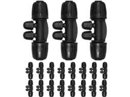 Conjunto De 20 Conectores Irrigação Por Gotejamento Em Plástico