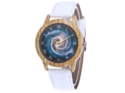 Relógio de pulso unissex de quartzo com pulseira de jeans, modelo elegante, presente perfeito, branco Zhoulianfa