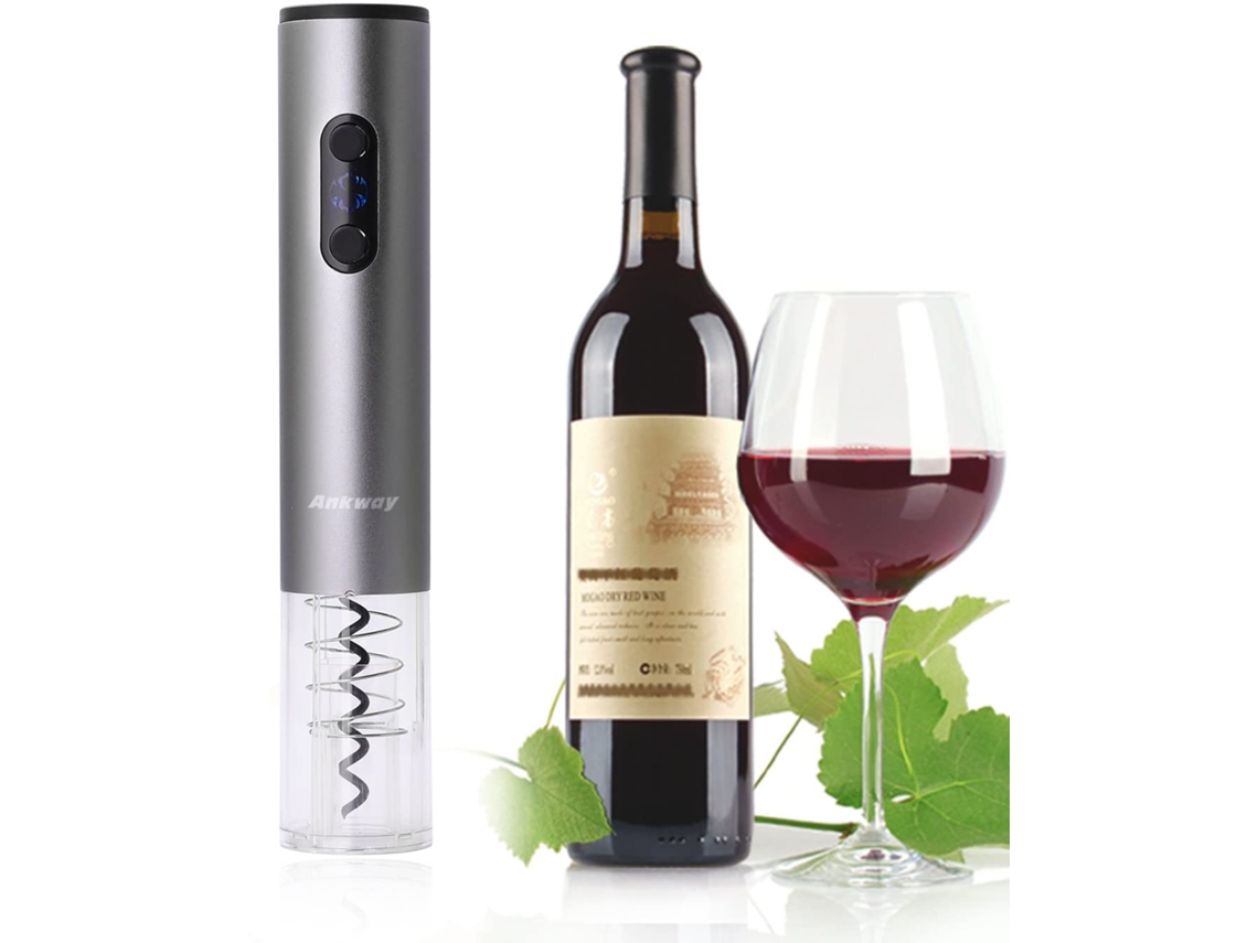 Abridor De Vinho Elétrico Automático Com Saca-rolhas E Tampa, A Bateria - Cinza Prateado-aquaforge