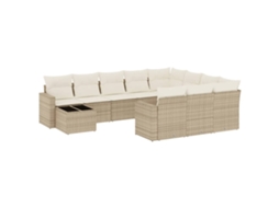 Garden Sofa Set, Garden Sofa Sets Vidaxl Bege Rattan / Vime (n/a)